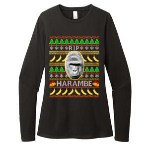 R.I.P. Harambe RIP Gorilla Ugly Christmas Sweater Design Womens CVC Long Sleeve Shirt