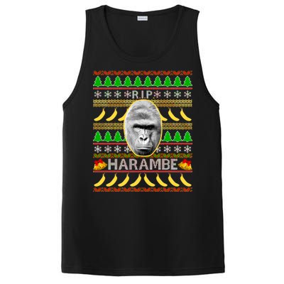 R.I.P. Harambe RIP Gorilla Ugly Christmas Sweater Design PosiCharge Competitor Tank