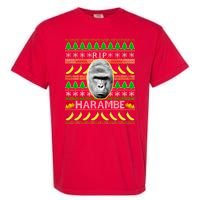 R.I.P. Harambe RIP Gorilla Ugly Christmas Sweater Design Garment-Dyed Heavyweight T-Shirt