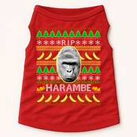 R.I.P. Harambe RIP Gorilla Ugly Christmas Sweater Design Doggie Tank