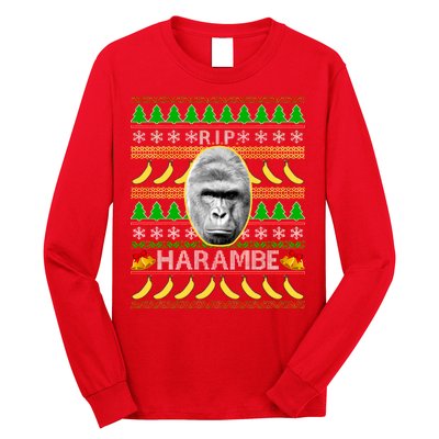 R.I.P. Harambe RIP Gorilla Ugly Christmas Sweater Design Long Sleeve Shirt