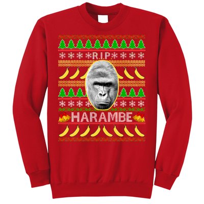 R.I.P. Harambe RIP Gorilla Ugly Christmas Sweater Design Sweatshirt