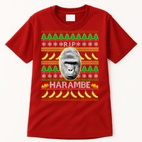 R.I.P. Harambe RIP Gorilla Ugly Christmas Sweater Design Tall T-Shirt
