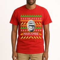 R.I.P. Harambe RIP Gorilla Ugly Christmas Sweater Design Tall T-Shirt