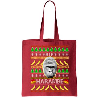 R.I.P. Harambe RIP Gorilla Ugly Christmas Sweater Design Bag