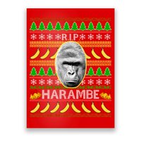 R.I.P. Harambe RIP Gorilla Ugly Christmas Sweater Design Poster