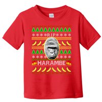 R.I.P. Harambe RIP Gorilla Ugly Christmas Sweater Design Toddler T-Shirt