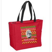 R.I.P. Harambe RIP Gorilla Ugly Christmas Sweater Design Zip Tote Bag