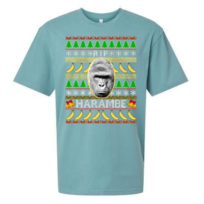 R.I.P. Harambe RIP Gorilla Ugly Christmas Sweater Design Sueded Cloud Jersey T-Shirt