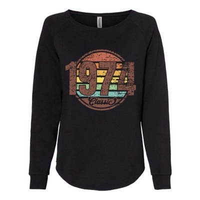 Retro 1974 50th Birthday Womens California Wash Sweatshirt