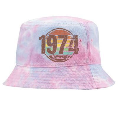 Retro 1974 50th Birthday Tie-Dyed Bucket Hat