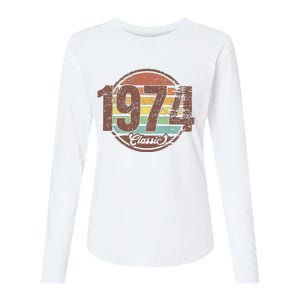 Retro 1974 50th Birthday Womens Cotton Relaxed Long Sleeve T-Shirt