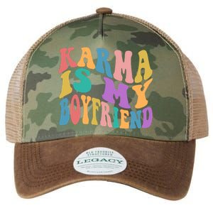 Retro 1960s 70s Karma Is My Boyfriend Legacy Tie Dye Trucker Hat