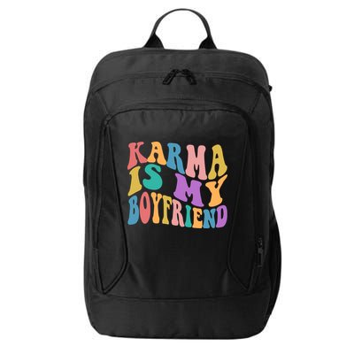 Retro 1960s 70s Karma Is My Boyfriend City Backpack