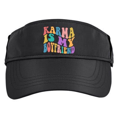 Retro 1960s 70s Karma Is My Boyfriend Adult Drive Performance Visor