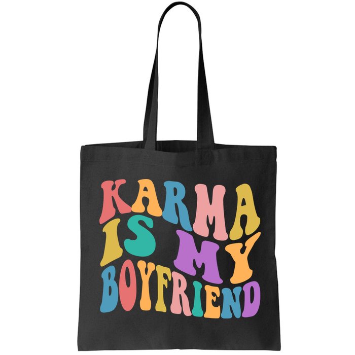 Retro 1960s 70s Karma Is My Boyfriend Bag