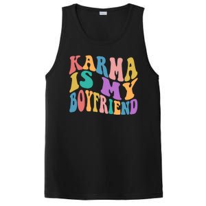 Retro 1960s 70s Karma Is My Boyfriend PosiCharge Competitor Tank