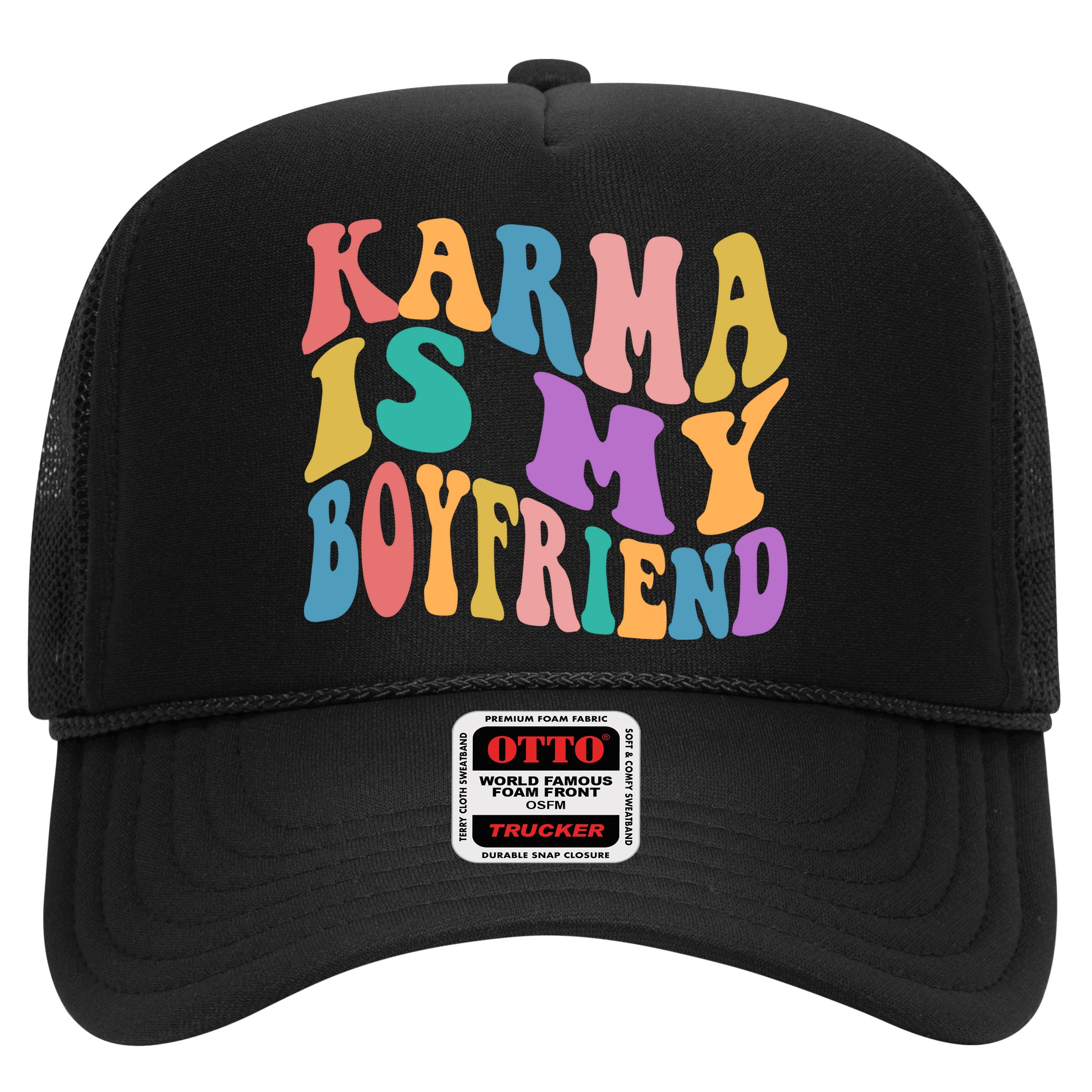 Retro 1960s 70s Karma Is My Boyfriend Hat