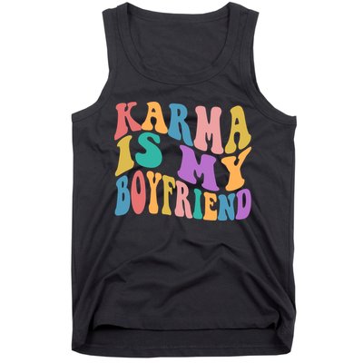 Retro 1960s 70s Karma Is My Boyfriend Tank Top