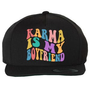 Retro 1960s 70s Karma Is My Boyfriend Wool Snapback Cap