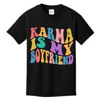 Retro 1960s 70s Karma Is My Boyfriend Kids T-Shirt