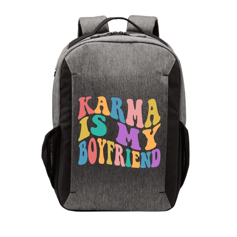 Retro 1960s 70s Karma Is My Boyfriend Vector Backpack