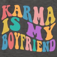 Retro 1960s 70s Karma Is My Boyfriend Vector Backpack