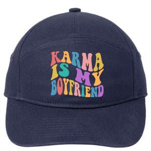 Retro 1960s 70s Karma Is My Boyfriend 7-Panel Snapback Hat