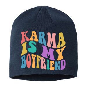 Retro 1960s 70s Karma Is My Boyfriend Sustainable Beanie