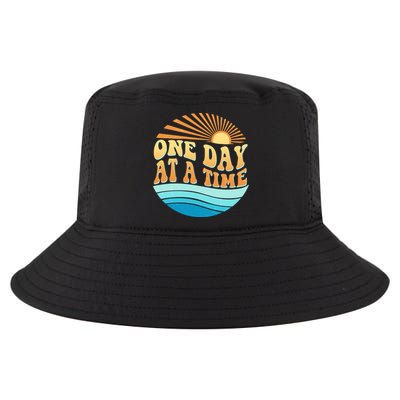 Retro 1960s 70s One Day At A Time Mental Health Awareness Cool Comfort Performance Bucket Hat