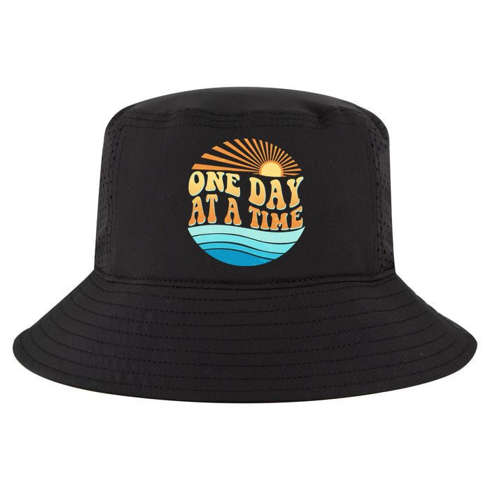Retro 1960s 70s One Day At A Time Mental Health Awareness Cool Comfort Performance Bucket Hat