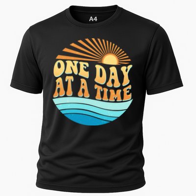 Retro 1960s 70s One Day At A Time Mental Health Awareness Performance Shirt