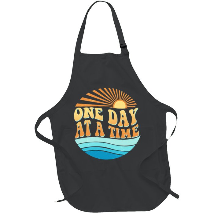 Retro 1960s 70s One Day At A Time Mental Health Awareness Apron