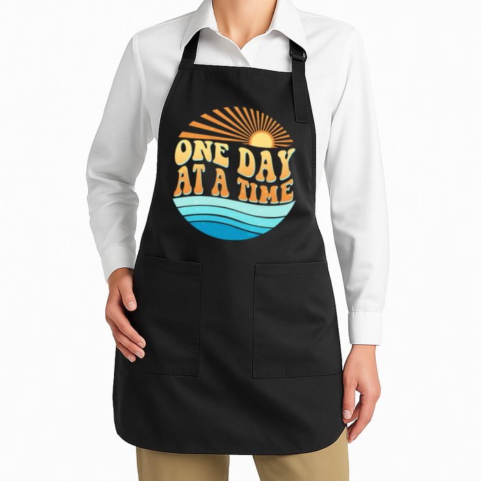 Retro 1960s 70s One Day At A Time Mental Health Awareness Apron