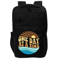 Retro 1960s 70s One Day At A Time Mental Health Awareness Impact Tech Backpack