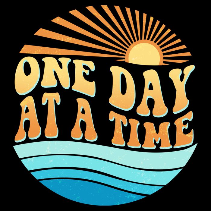 Retro 1960s 70s One Day At A Time Mental Health Awareness Impact Tech Backpack
