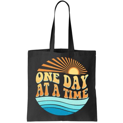 Retro 1960s 70s One Day At A Time Mental Health Awareness Bag