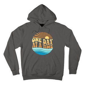 Retro 1960s 70s One Day At A Time Mental Health Awareness Hoodie