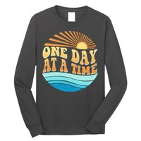 Retro 1960s 70s One Day At A Time Mental Health Awareness Long Sleeve Shirt