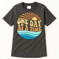 Retro 1960s 70s One Day At A Time Mental Health Awareness Tall T-Shirt