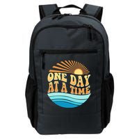 Retro 1960s 70s One Day At A Time Mental Health Awareness Backpack
