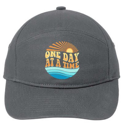 Retro 1960s 70s One Day At A Time Mental Health Awareness 7-Panel Snapback Hat