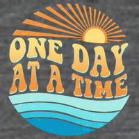 Retro 1960s 70s One Day At A Time Mental Health Awareness Flatbill Hat