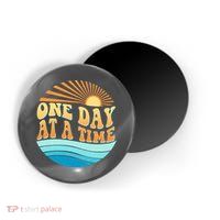 Retro 1960s 70s One Day At A Time Mental Health Awareness Magnet