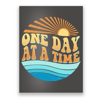 Retro 1960s 70s One Day At A Time Mental Health Awareness Poster