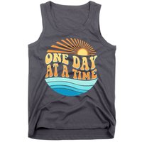 Retro 1960s 70s One Day At A Time Mental Health Awareness Tank Top