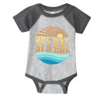 Retro 1960s 70s One Day At A Time Mental Health Awareness Infant Baby Jersey Bodysuit