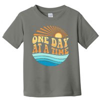 Retro 1960s 70s One Day At A Time Mental Health Awareness Toddler T-Shirt