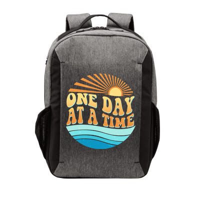 Retro 1960s 70s One Day At A Time Mental Health Awareness Vector Backpack