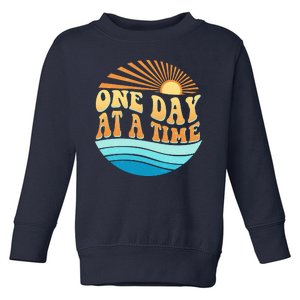 Retro 1960s 70s One Day At A Time Mental Health Awareness Toddler Sweatshirt